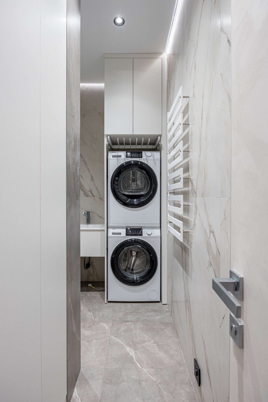 Прачечная зона в ЖК «Павеletskaya Сити» Марлон