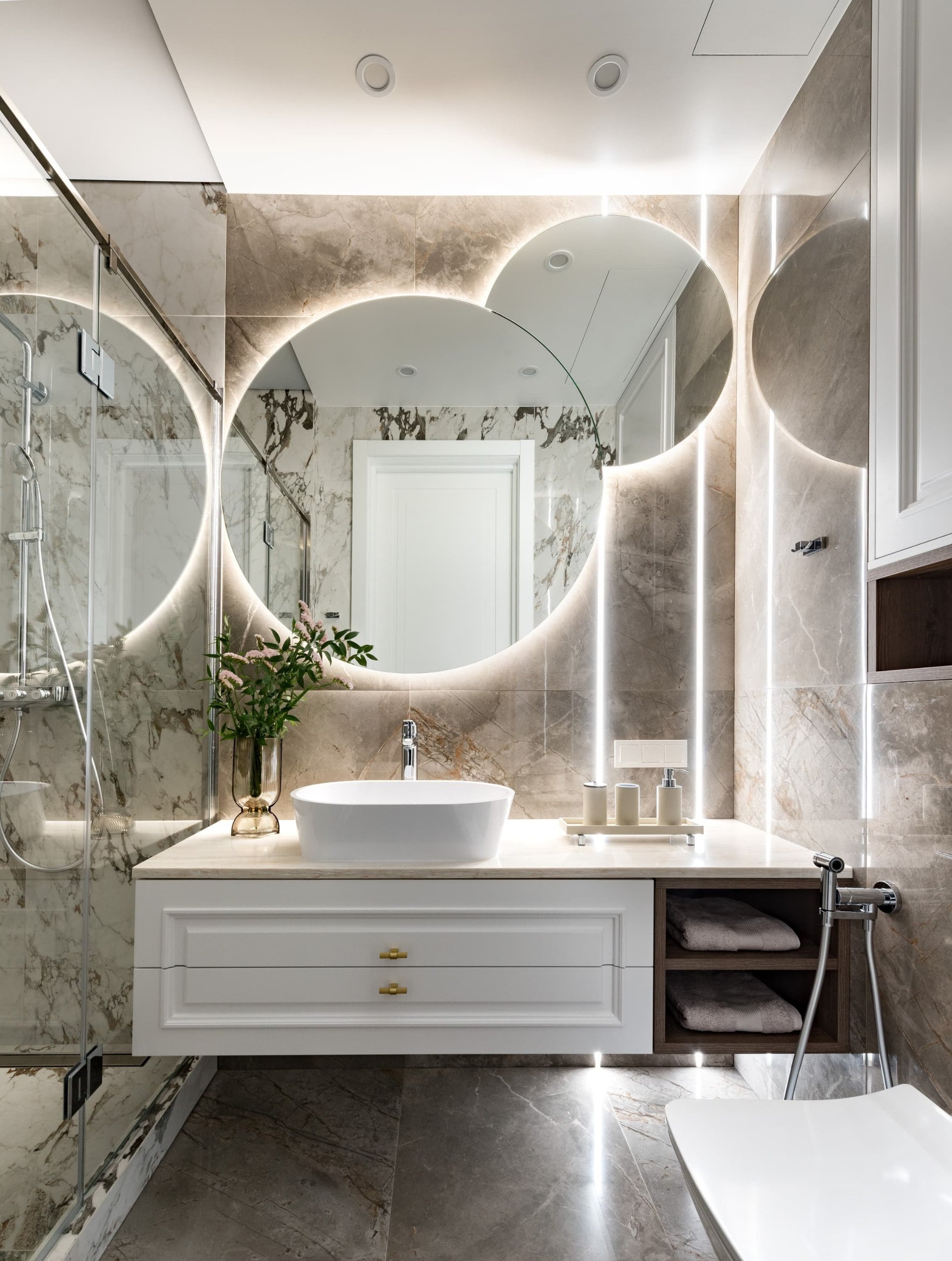 Зона раковины в ванной комнате